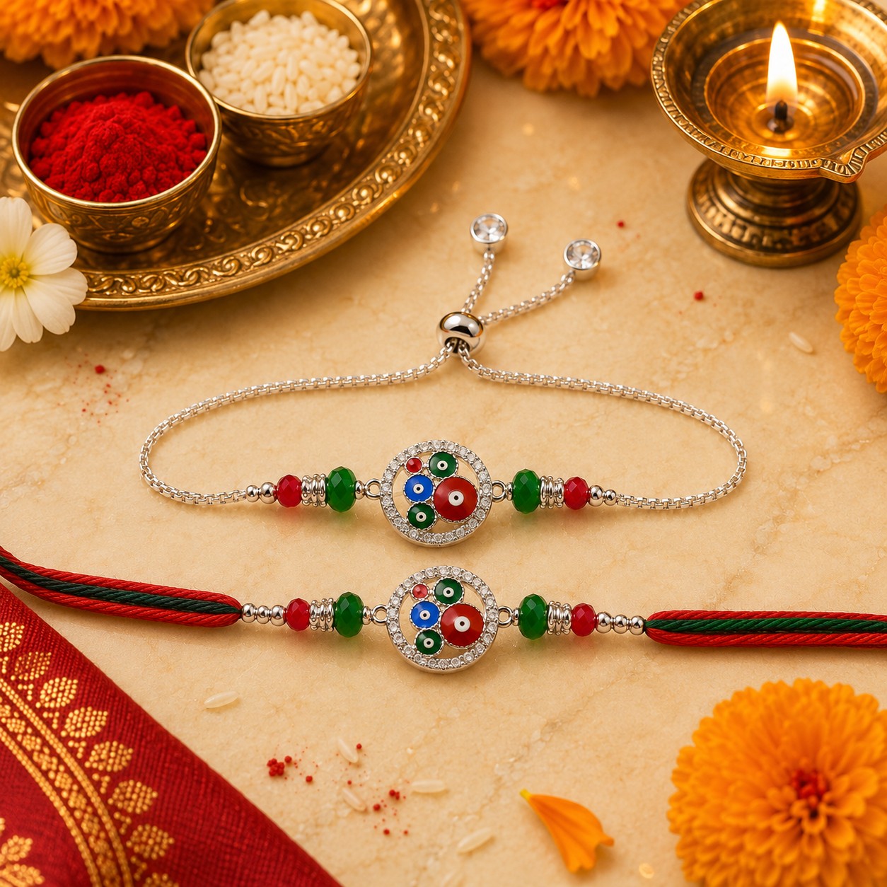 Shubh Nazar Bhai–Bhabhi Rakhi Set