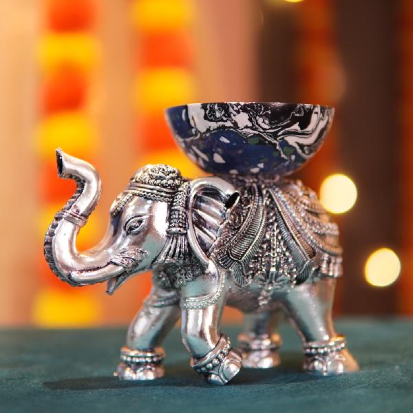 Silver-Plated Elephant