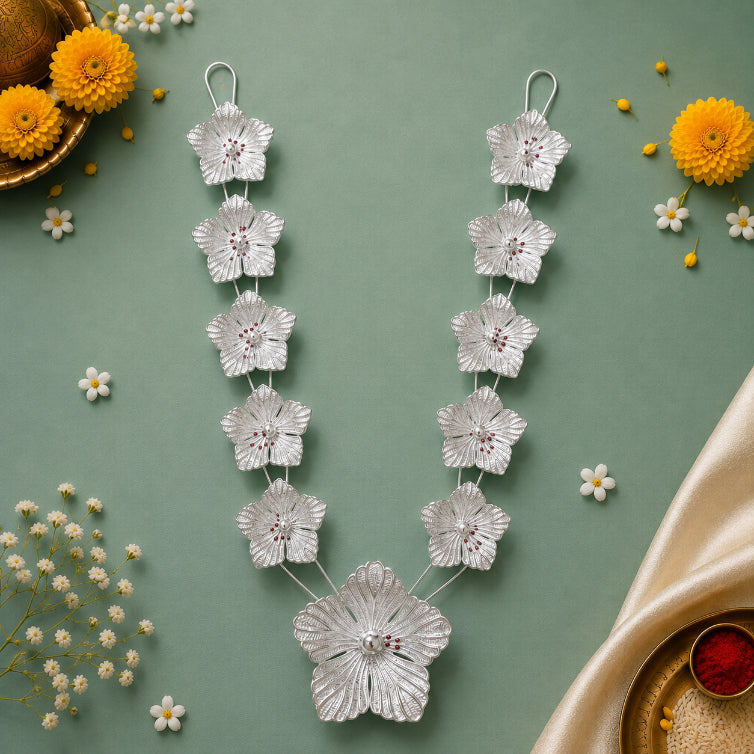 Silver Hibiscus Flower Haar