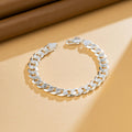 Sterling Crest Link Bracelet