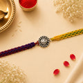 Swastik Shubh Silver Rakhi