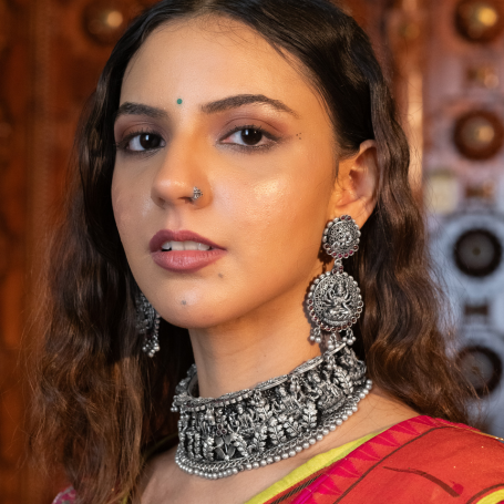 Radha Krishna Choker Necklace Set
