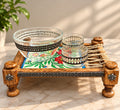 Wooden Tray Bowl Set