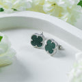 Émeraude Clover Stud Earrings