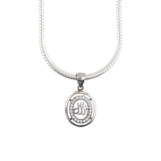 Zircon Diamond Sterling Silver Pendant