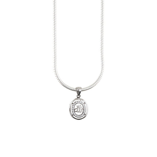 Zircon Diamond Sterling Silver Pendant