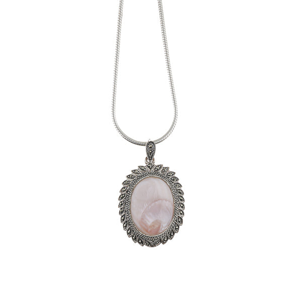 Graceful Pink Mother of Pearl Pendant