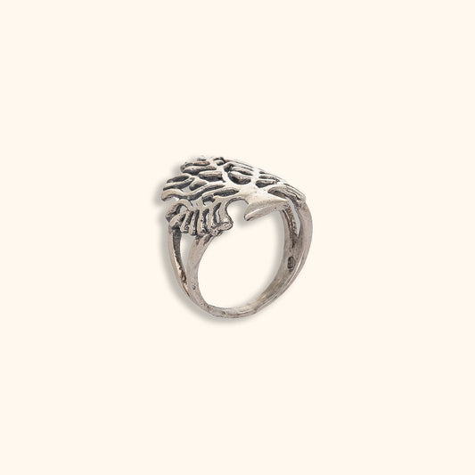 Vriksha Silver Ring - Antique