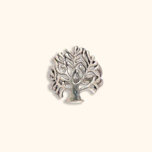 Vriksha Silver Ring - Antique
