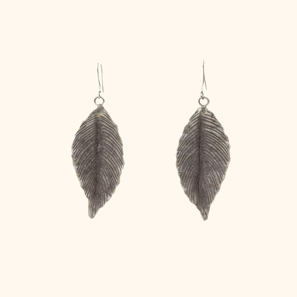 Leaf Shaped Hanging Earrings