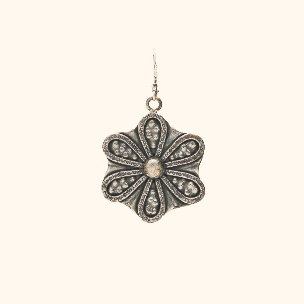 Oxidised Earrings Flower Shaped