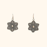 Oxidised Earrings Flower Shaped