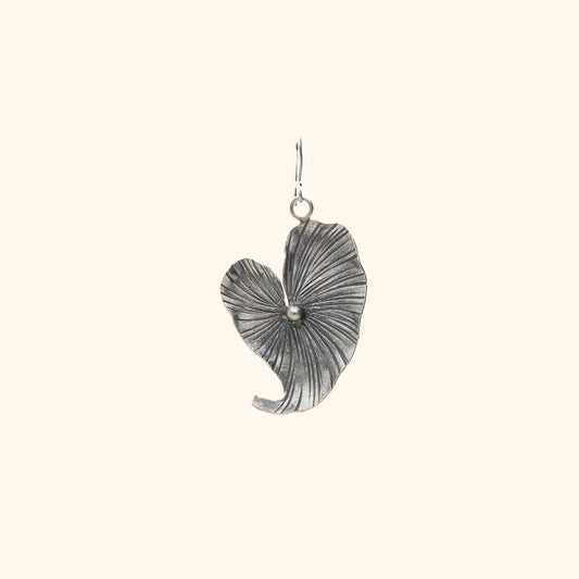 Heart Shaped Leaf Oxidised Earrings