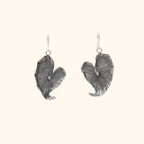 Heart Shaped Leaf Oxidised Earrings