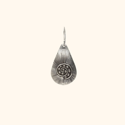 Oxidised Drop Shaped Dangling Earrings