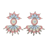 Avi- Minakari Silver Earrings