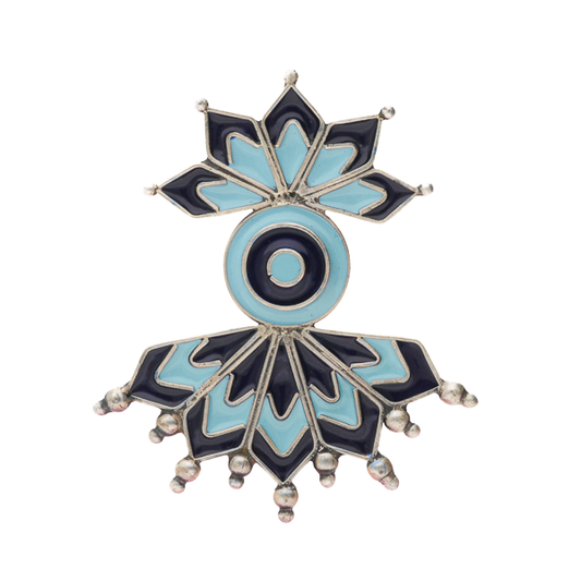 Vira- Minakari Silver Earrings