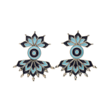 Vira- Minakari Silver Earrings