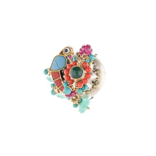 Apana- Beaded Silver Ring