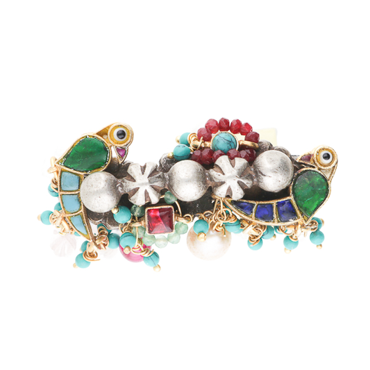 Aanya- Beaded Silver Ring