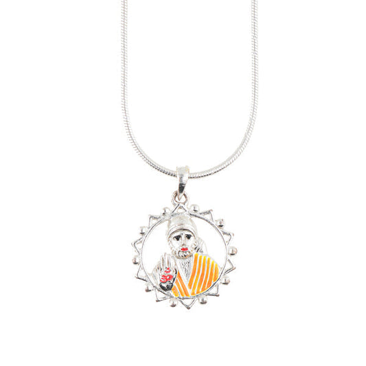 Sai Baba Meenakari Pendant