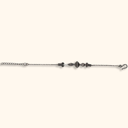 Antara - Oxidised Silver Bracelet