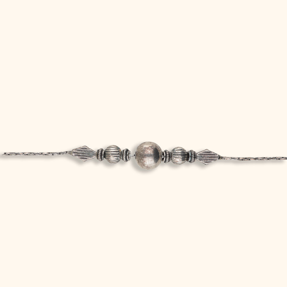Anubandh - Oxidised Silver Bracelet
