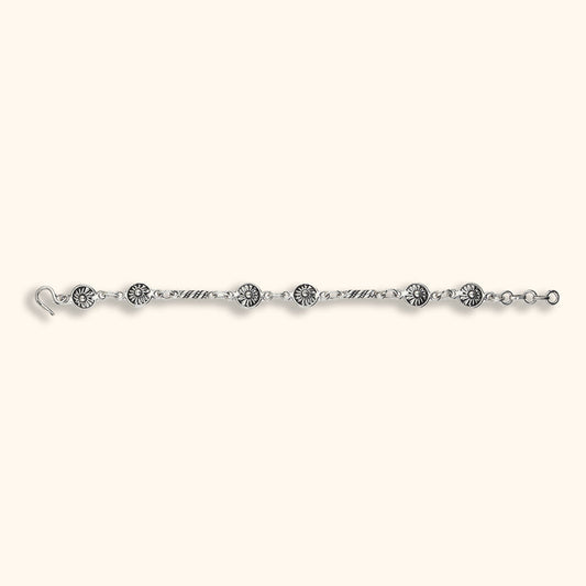 Chakra - Oxidised Silver Bracelet